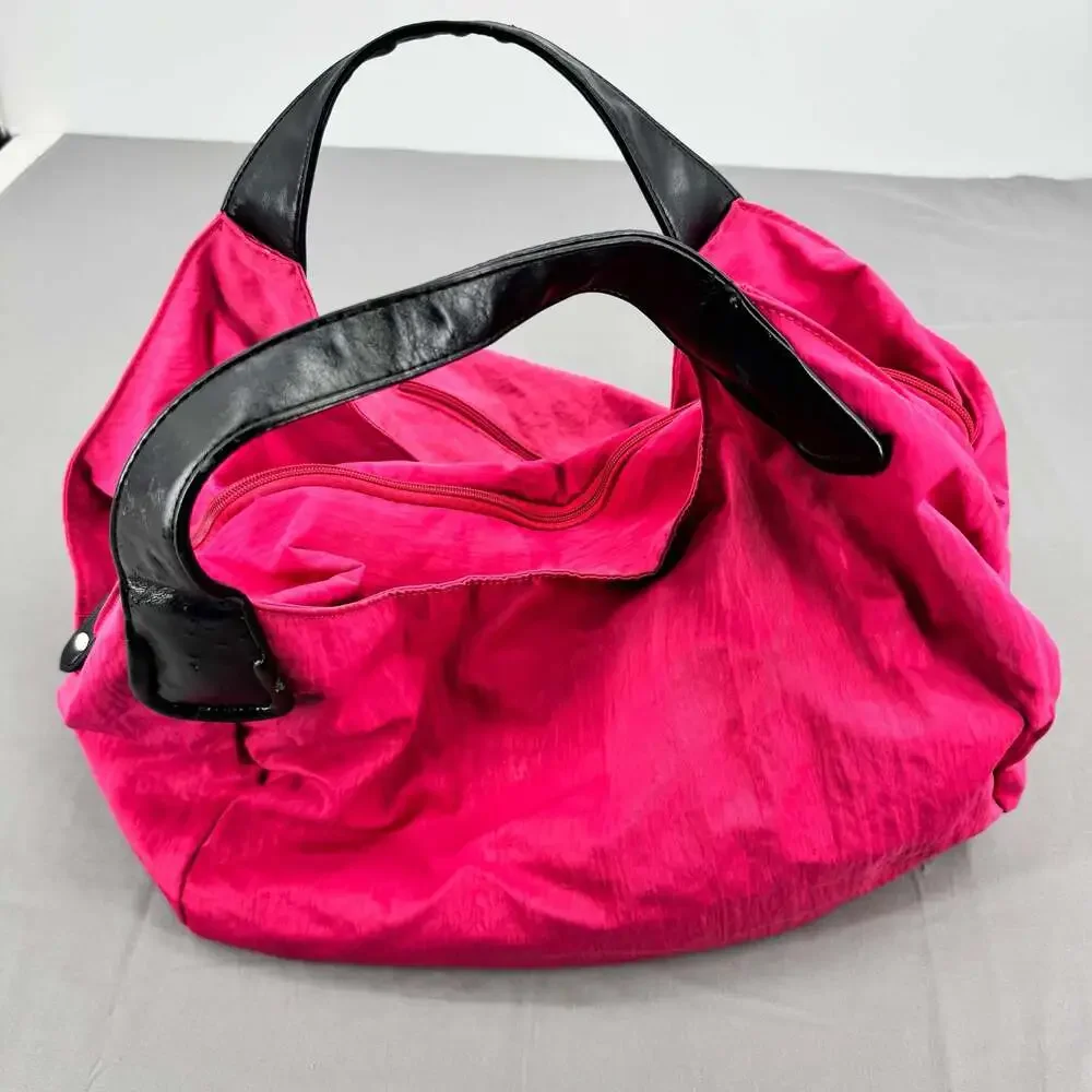 Hobo International Magenta Pink Nylon Extra Large Shoulder Bag